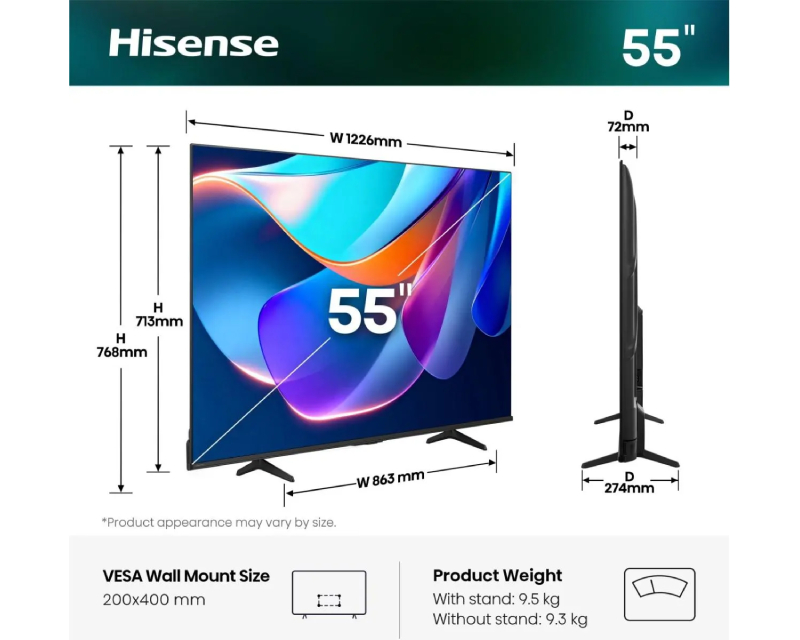 55 inča 55A6S 4K UHD LED Smart TV