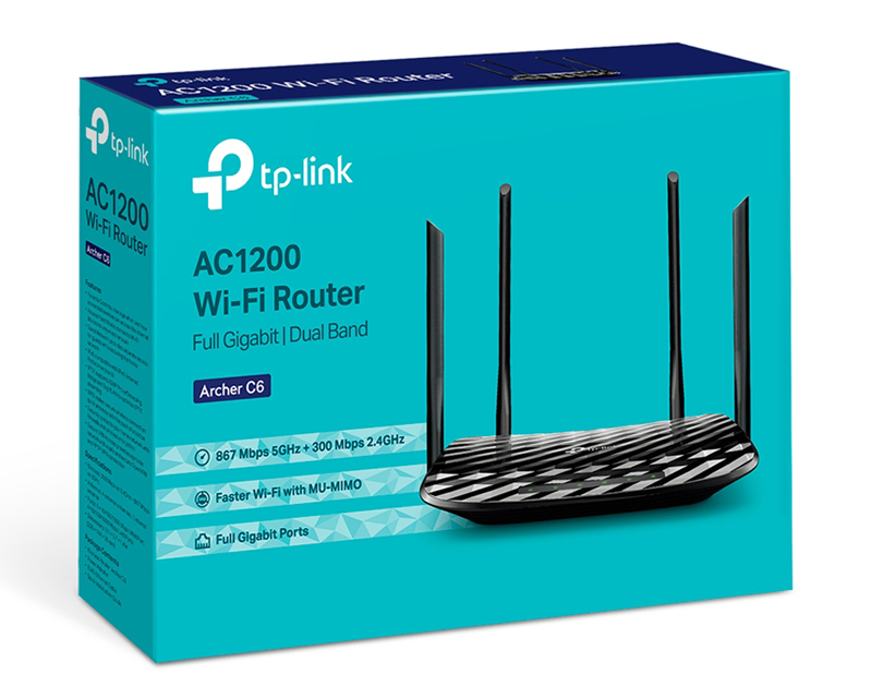 Archer C6 AC1200 Wireless MU-MIMO Gigabit Wi-Fi ruter