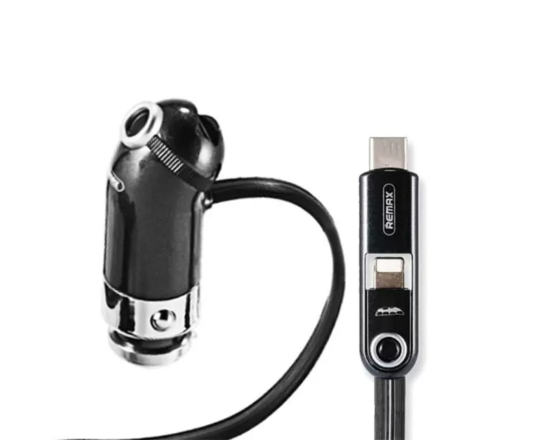 Auto punjač RC-C211 2.4A za iPhone & USB tip C crni