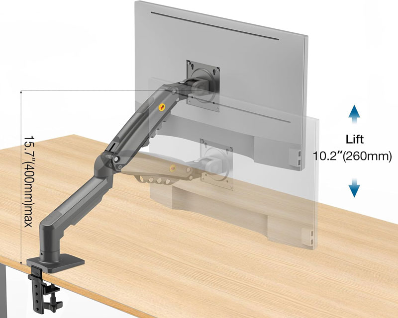F80 stoni nosač za monitor mat crni 17-30 inča