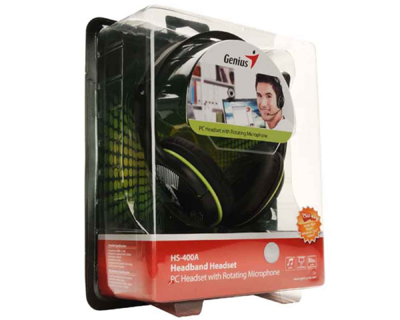 HS-400A Green slušalice sa mikrofonom