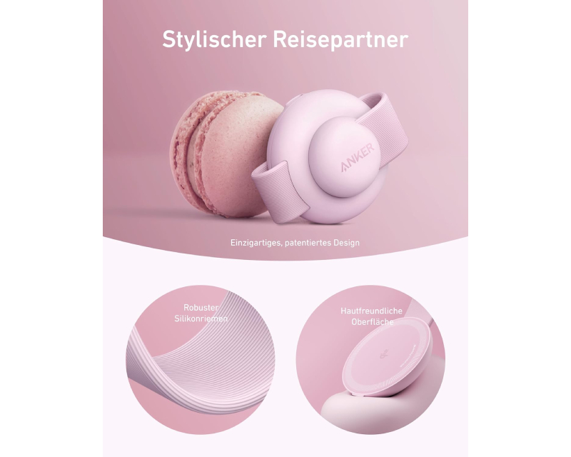 MagGo Bežični 3u1 sklopivi punjač roze