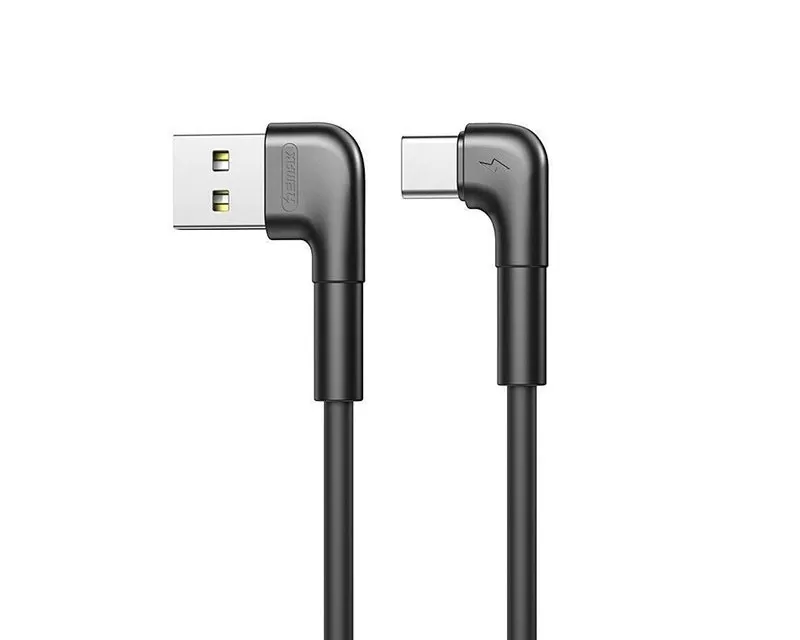RC-014 USB TIP C 2.1A kabl silikonski 1m crni