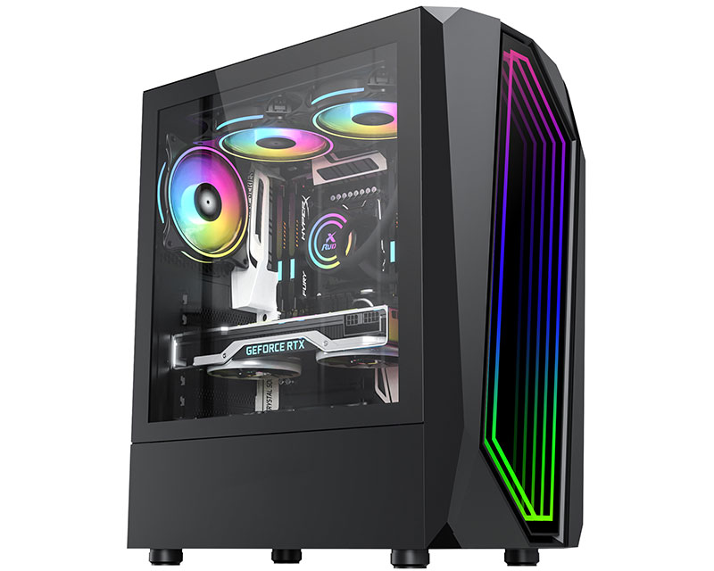 Ruix RGB Kućište Infinite space X5 crno