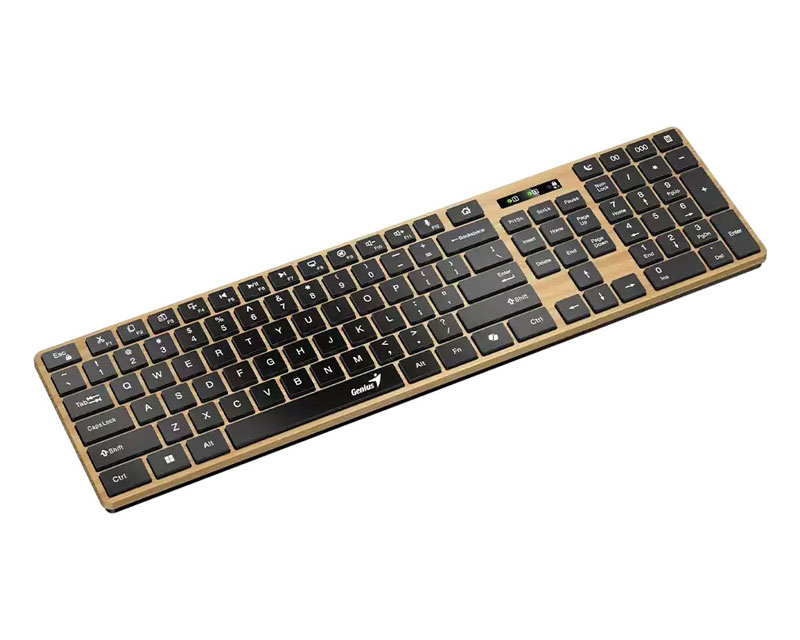 SlimStar 7250BT, AI, Pine Wood US wireless tastatura