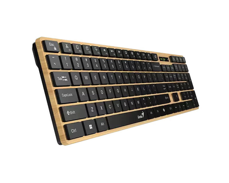 SlimStar 7250BT, AI, Pine Wood US wireless tastatura