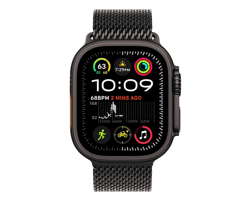 Watch Ultra2 v2 Cellular 49mm Black Titanium Case with Black Titanium Milanese Loop - M (mx5u3se/a)