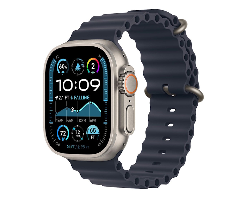 Watch Ultra2 v2 Cellular 49mm Natural Titanium Case with Navy Ocean Band (mx4d3se/a)