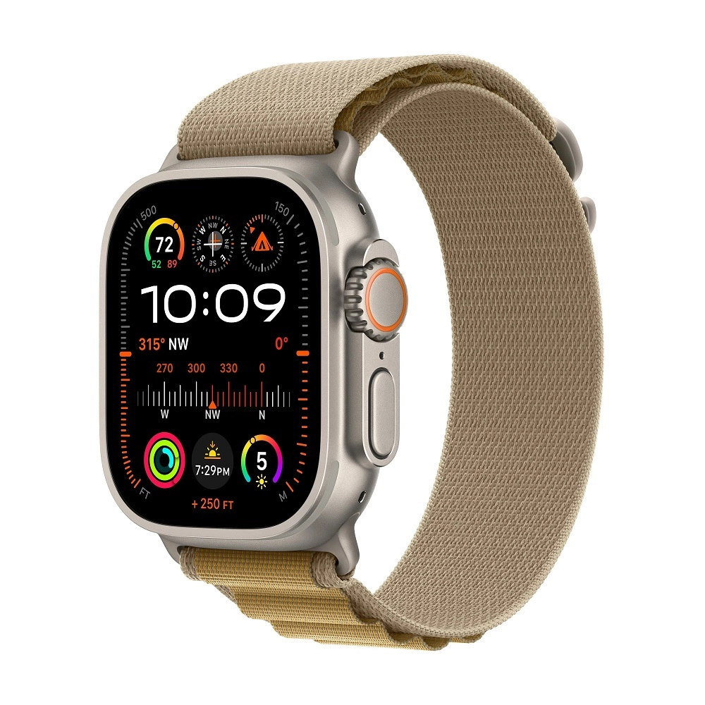Watch Ultra2 v2 Cellular 49mm Natural Titanium Case with Tan Alpine Loop - Medium (mx4f3se/a)
