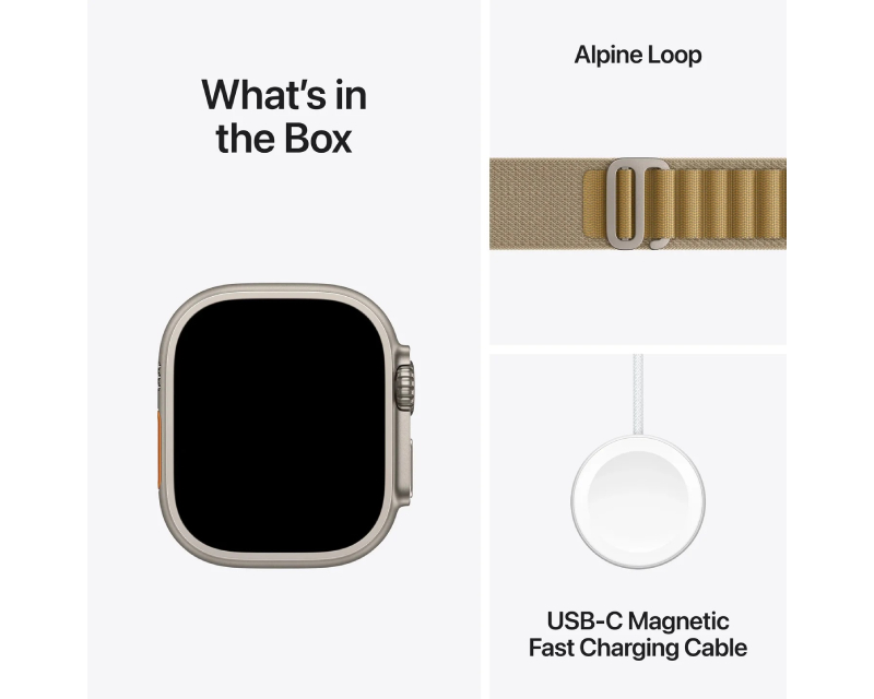 Watch Ultra2 v2 Cellular 49mm Natural Titanium Case with Tan Alpine Loop - Small (mx4e3se/a)