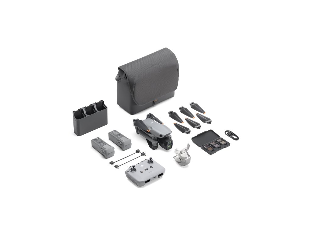 DJI AIR 3S Fly More Combo + DJI RC-N3 ,4K/60fps HDR Video,50 MP,70mm Tele Camera, 45-Min Flight Time