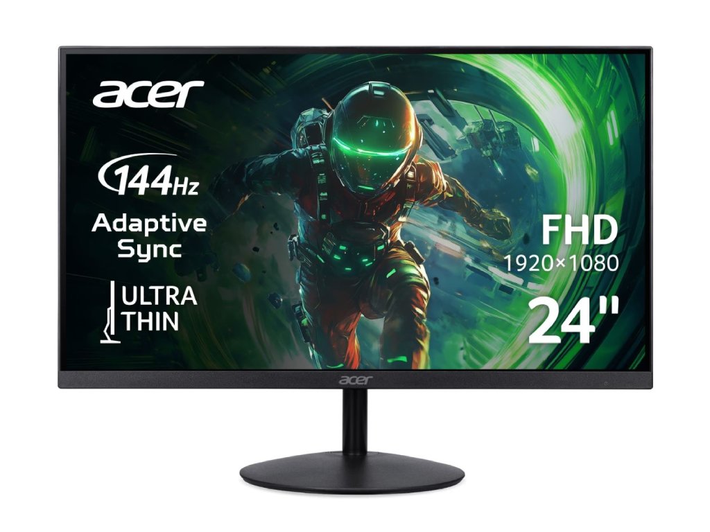 ACER LED IPS Gaming Monitor SA242YP1bip, 23.8", Full HD 1920x1080, 144Hz, 1ms, HDMI/DP