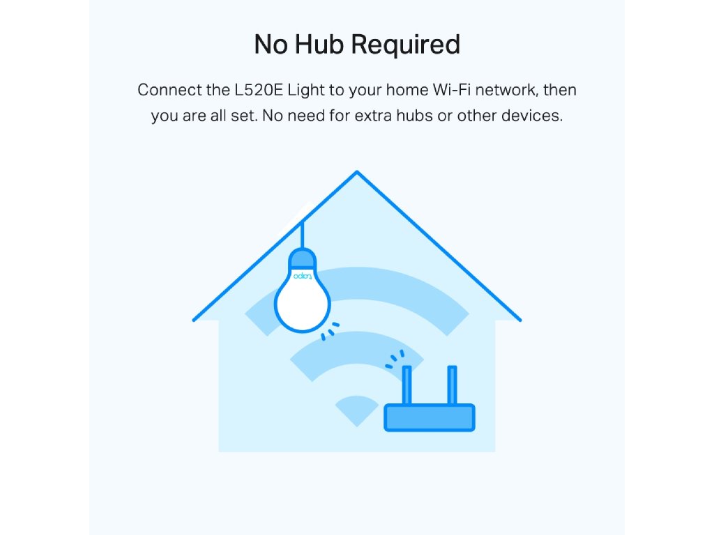 TP-LINK TAPO L520E Smart Wi-Fi Light Bulb, Dimmable, Voice Control,Remote Control,A60,E27,806 lumens