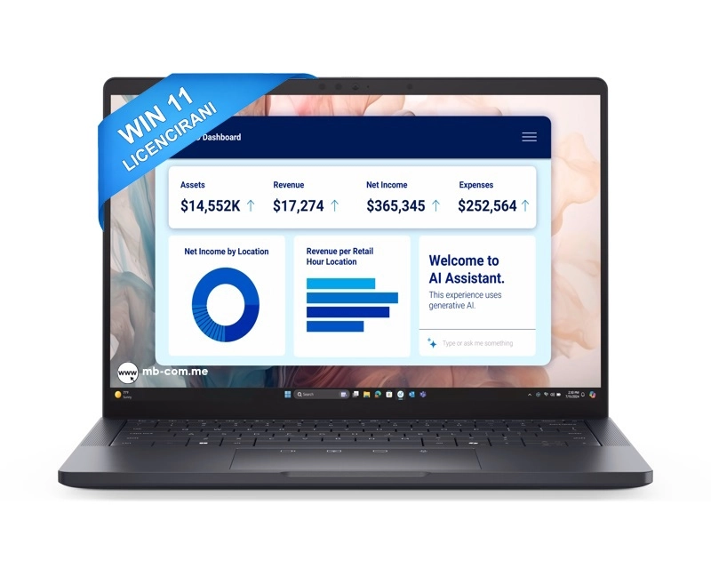 Dell Pro 13 Premium Win11Pro Ultra5 236V/512GB/16GB/13.3"  FHD+/backlit US/IntelArc
