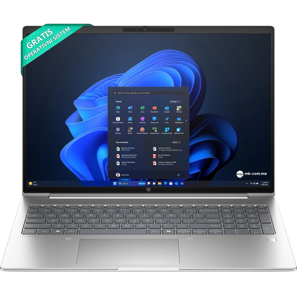 HP ProBook 4 G1iR Ultra5 120U/512GB/16GB/16 " WUXGA/Integrated/NoOS/Pike Silver Aluminum