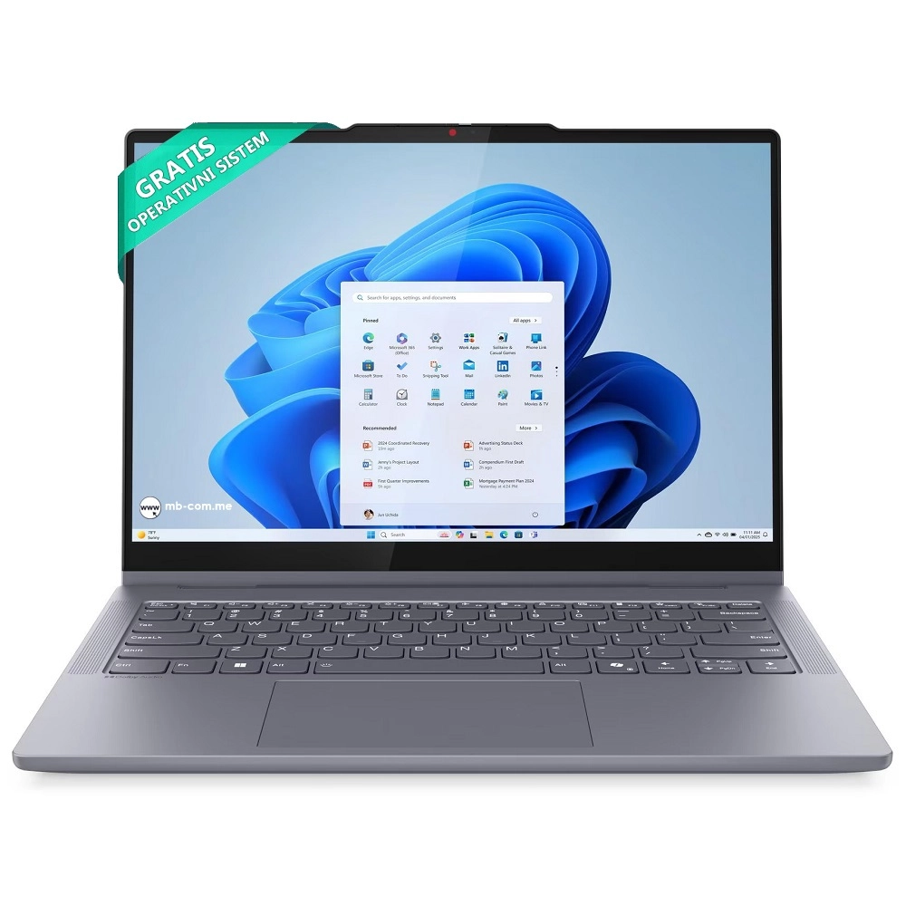 Lenovo IdeaPad 5 2-in-1 14IAL10 Ultra7 255H/1TB/16GB/14" WUXGA IPS Touch/backlit YU/Integrated/NoOS