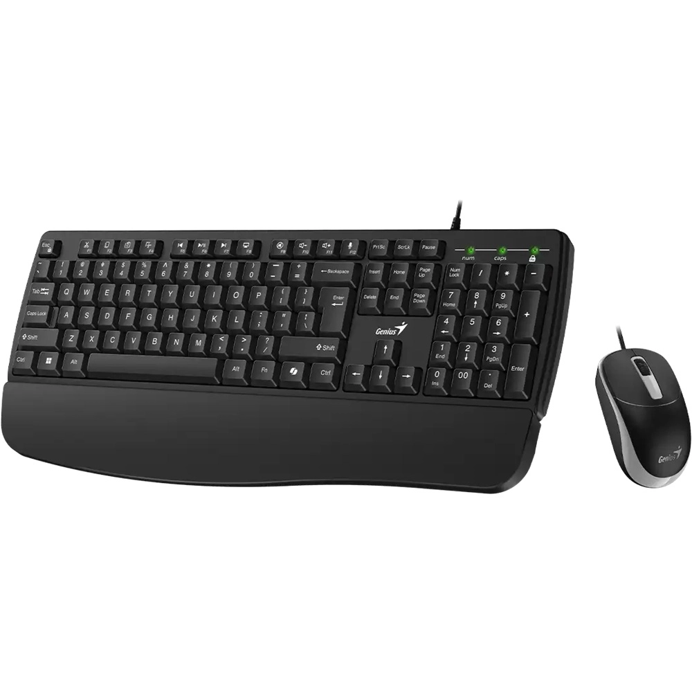 GENIUS KM-123 USB YU crna tastatura+ USB crni miš
