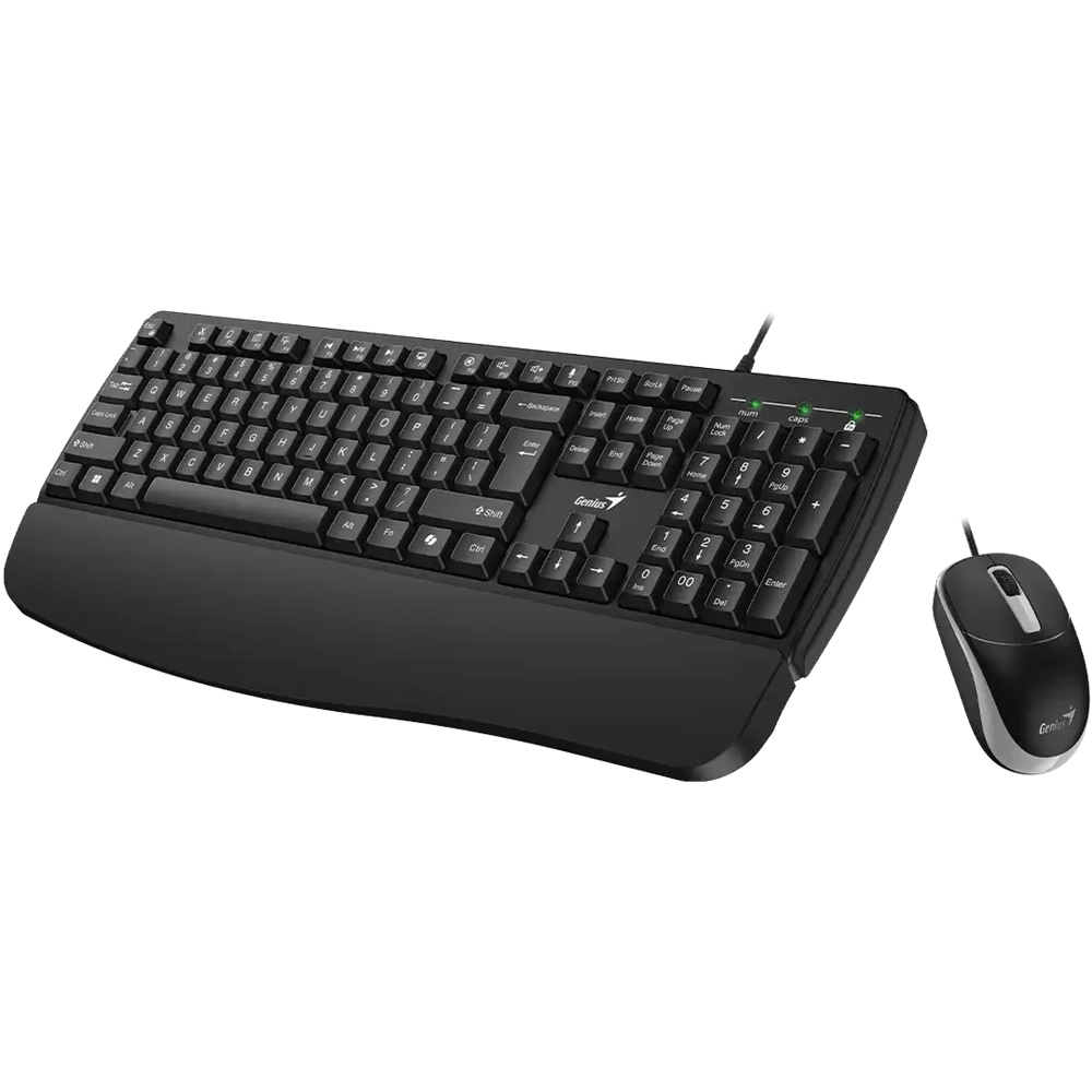 GENIUS KM-123 USB YU crna tastatura+ USB crni miš