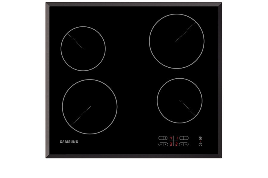 Samsung C61R2AAST/BOL ugradna ploča, 4 jednostruke zone (2 brze), touch, Indikator toplote, inox ram