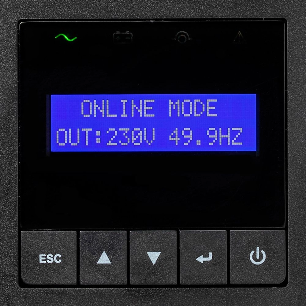 Eaton 9E UPS, 1000 VA, 900 W, Input: C14, Outputs: (4) C13, Rack, 2U, Online/Double-conversion
