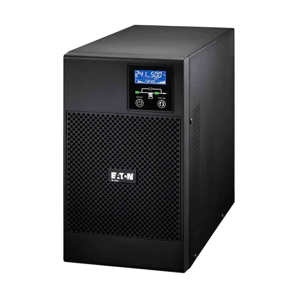 Eaton 9E UPS, 3000 VA, 2400W, Input: C20, Output: (6) C13, (1) C19, Tower, Online/Double-conversion